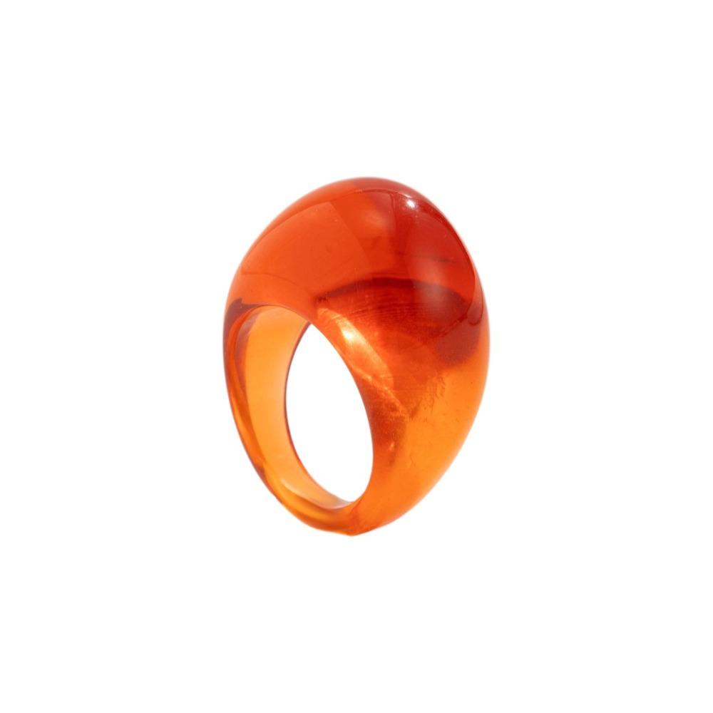 Dome Transparent Resin Ring Multicolour Irregular Ring Unique Acrylic Geometric Ring Jewelry