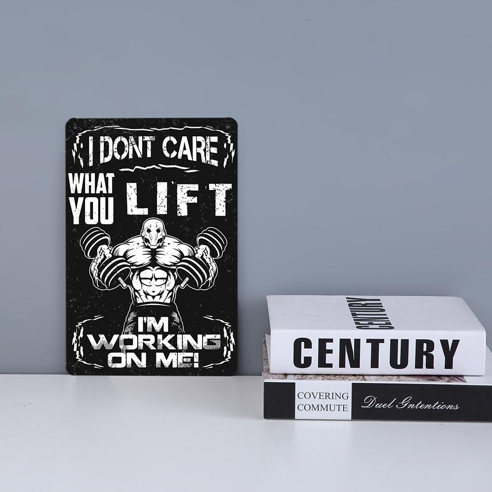 GYM Signs Tin Painting Metal Vintage Plaque Decoration Metal Wall Art Sportsman Retro Poster Iron Plate Home Decor 20x30cm