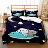 Cute BuBu Bear Kawaii Bedding Set Cartoon Anime All Season Duvet Cover Soft Quilt Cover and Pillowcases Single/Double/Queen/King