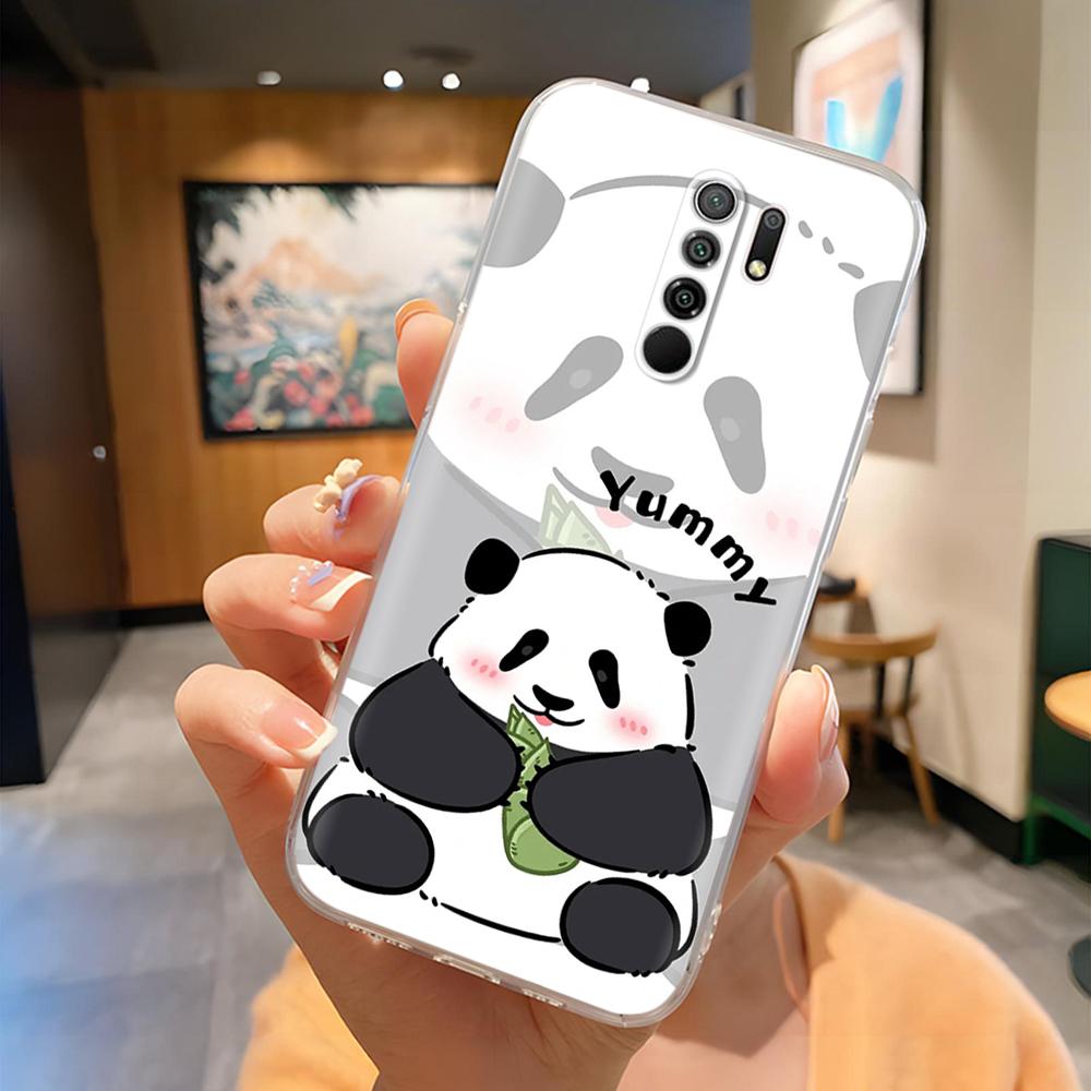 Чехол для телефона Xiaomi Redmi 9 Милый чехол для телефона с пандой для Redmi 9 Prime Redmi9 Чехлы Funda Мягкий силиконовый защитный чехол на заднюю панель