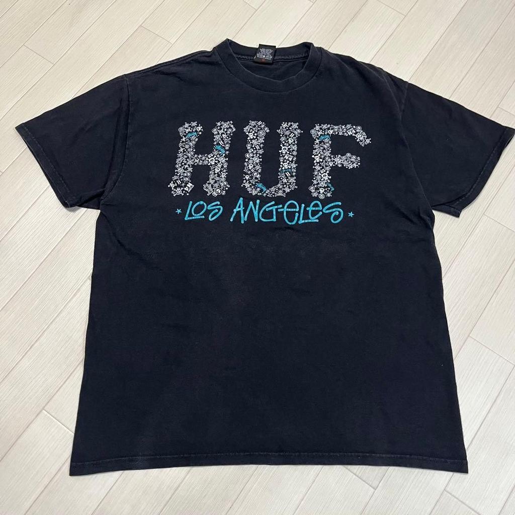 Мужская футболка Stussy Х Huf, commemorative, к открытию в Лос-Анджелесе, лимитированная, унисекс