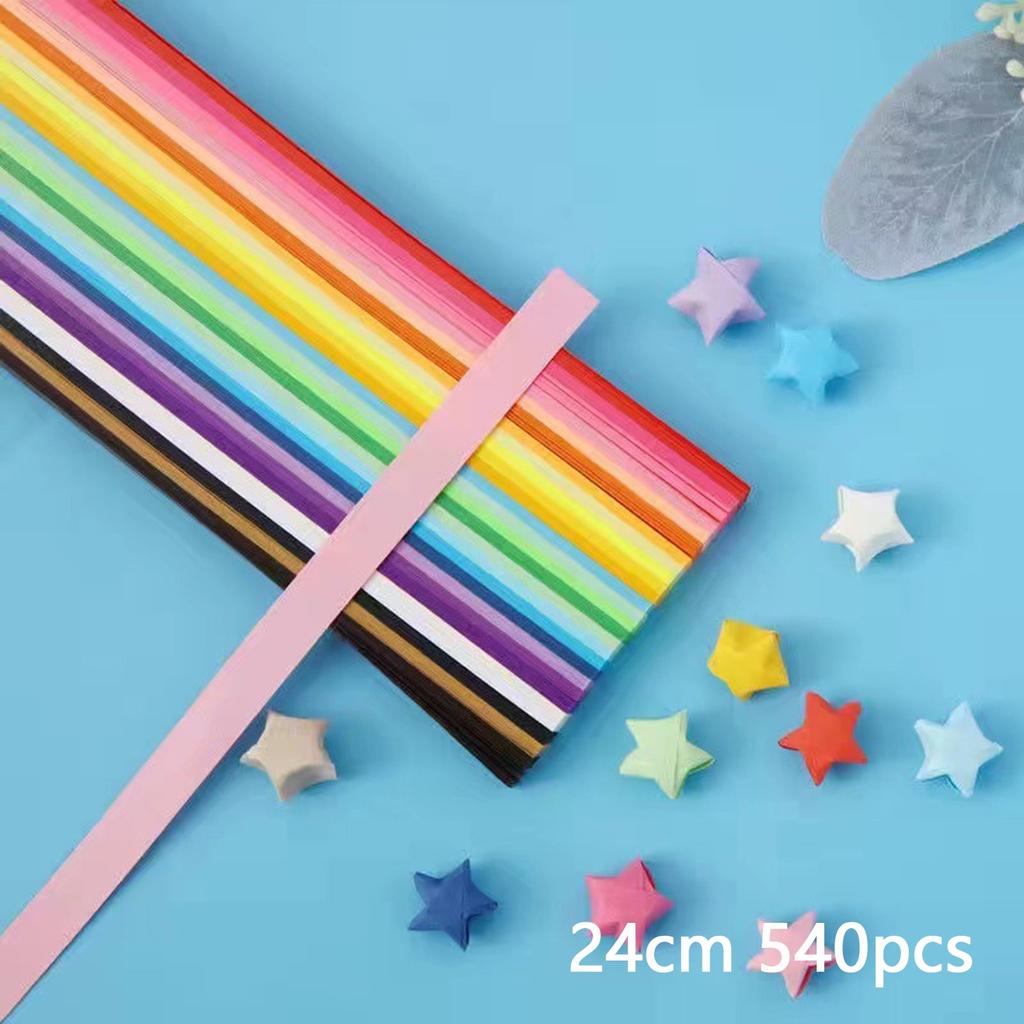 Handmade Paper Origami Folding Paper Strips Lucky Stars Diy Handmade Arts Multicolor Strip For Women Craft Decor Accessories