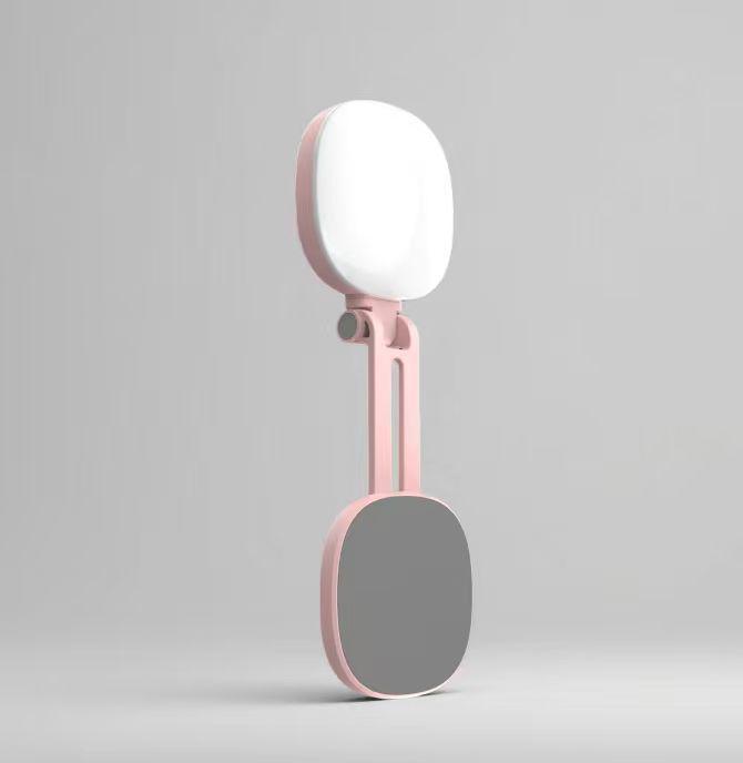 F662 Мобильный телефон заполняющий свет: Магнитный селфи-светильник с улучшением кожи, со встроенным зеркалом для макияжа и складной конструкцией.