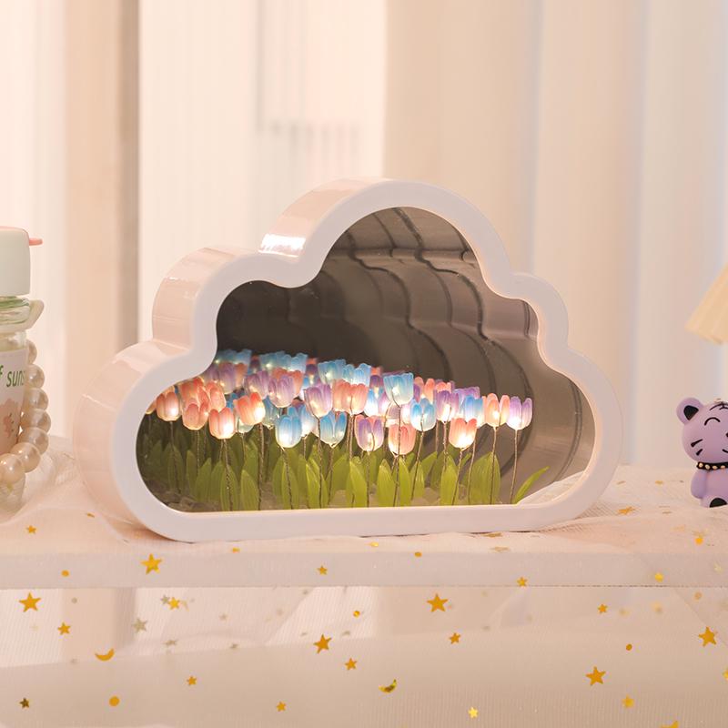 DIY Cloud Tulip Night Light - Handmade Flower Lamp, Perfect Birthday Gift for Girlfriend or Best Friend