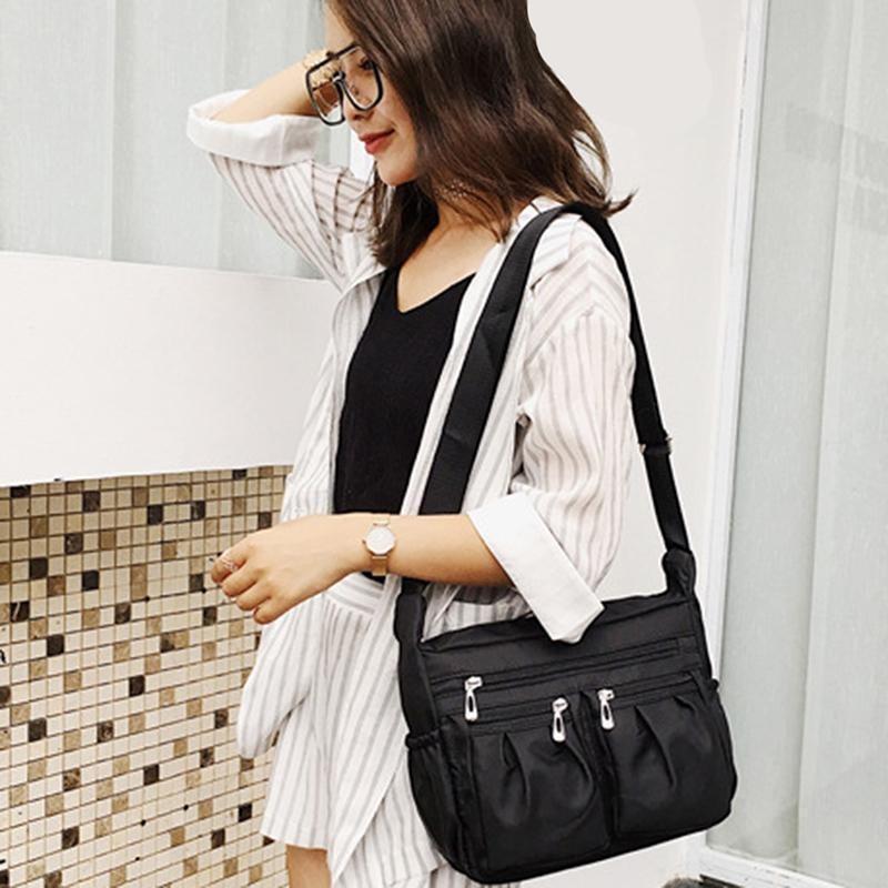 Новые женские модные сумки на плечо для женщин, дизайнерские водонепроницаемые нейлоновые сумки, кошельки на молнии, сумка через плечо