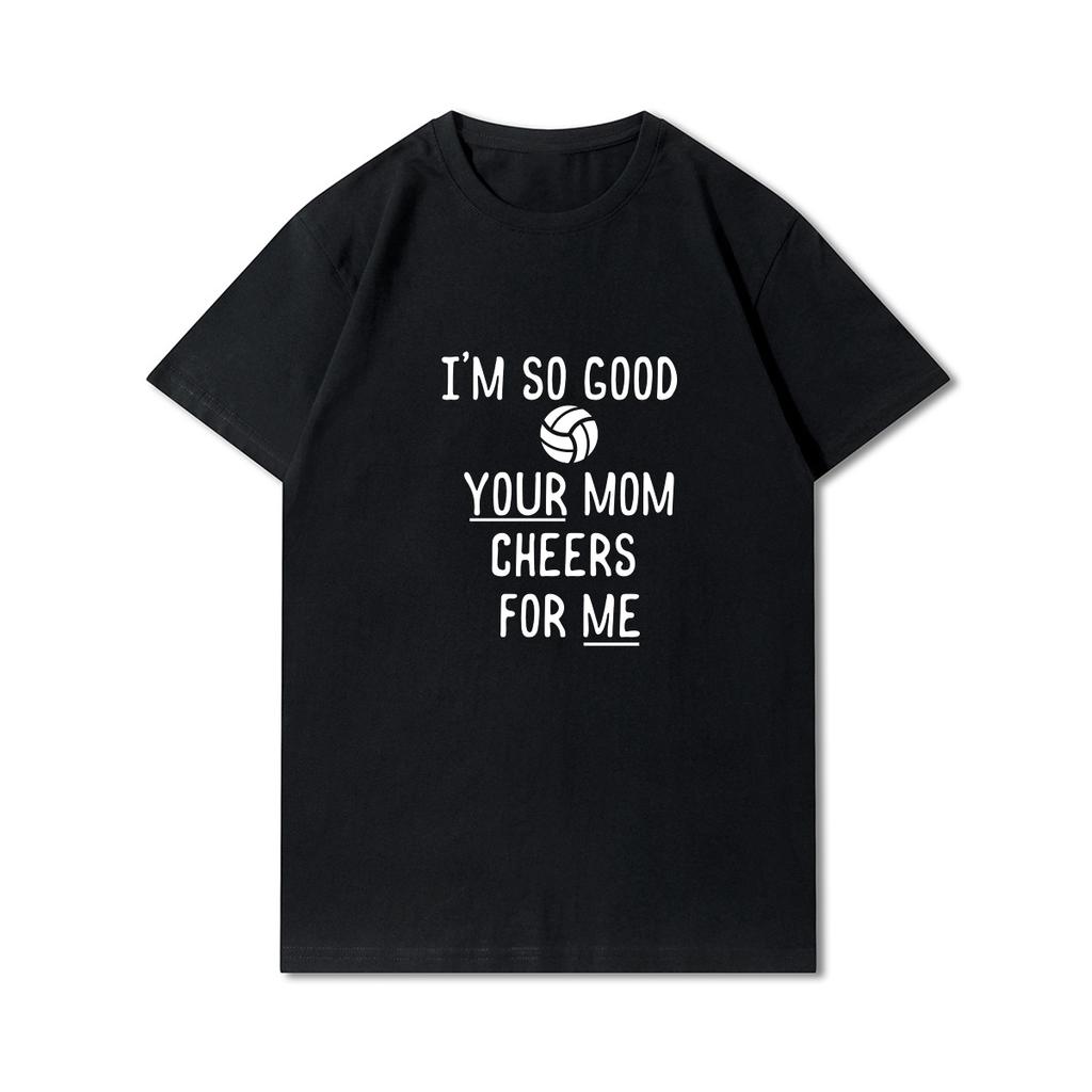 Plus Size Printed Men T Shirts O-Neck Volleyball Heartbeat Volleyball Player Short-Sleeves Tops