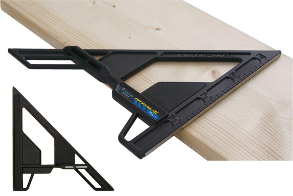 Shinwa Sokutei Направляющая для циркулярной пилы Треугольник AL 15см 78108 Алюминиевая с противоскользящим резиновым упором 9мм Черная