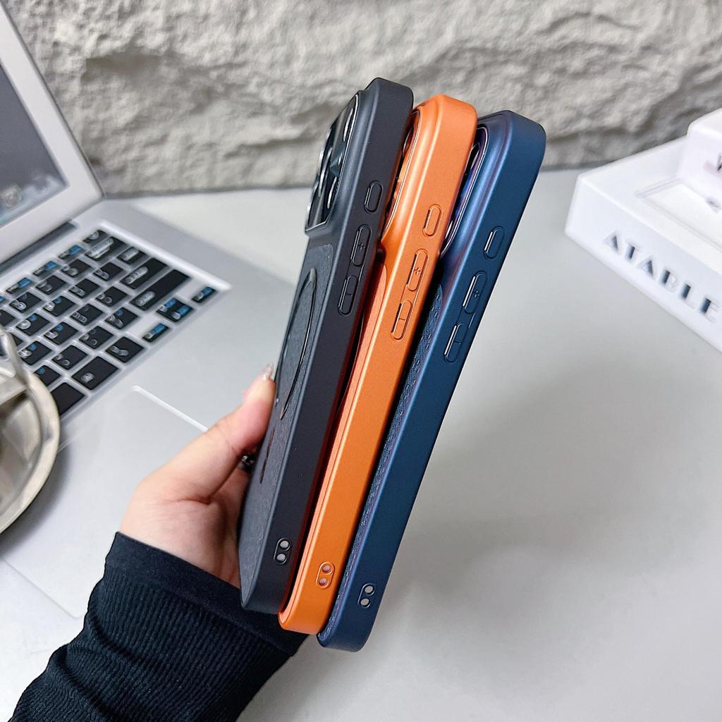 Защитный чехол Aurora Metal с полным покрытием для Apple 17 Pro Max и 11 - Большое окно, Оранжевый