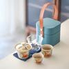 Plant Ash Ceramic Kuaike Cup, One Pot, Three Cups, Outdoor Portable Kung Fu Tea Set, Small Bag Travel Tea Set