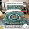Мандала Цветочный 3D-принт Постельное покрывало Наволочка Элегантный Богемный стиль Пододеяльник Для подростков Взрослых Полиэстер Чехол для одеяла