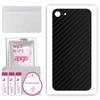 apgo Protective Skin Sticker for the Back Compatible with Apple iPhone 8, Wrap Film, Foil, Vinyl - Pattern Carbon Black