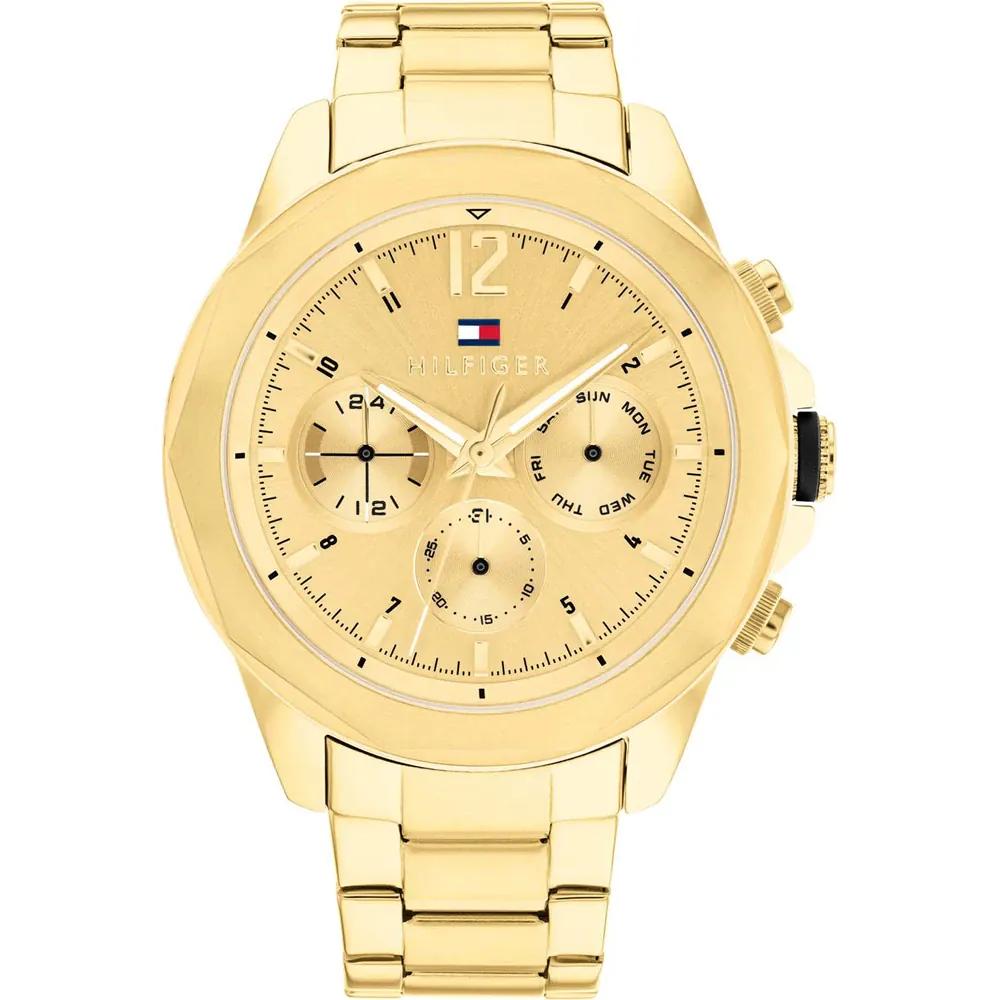 Tommy Hilfiger Мужские многофункциональные часы Золотой циферблат Золотой ремешок 1792060