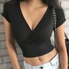 V-neck T-shirt, Short-sleeved Top, Corset Top, T-shirt