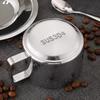 Pcs Coffee Cup Set Stainless Cup with Steel Espresso Saucer And Spoon Double Walled Drinkware