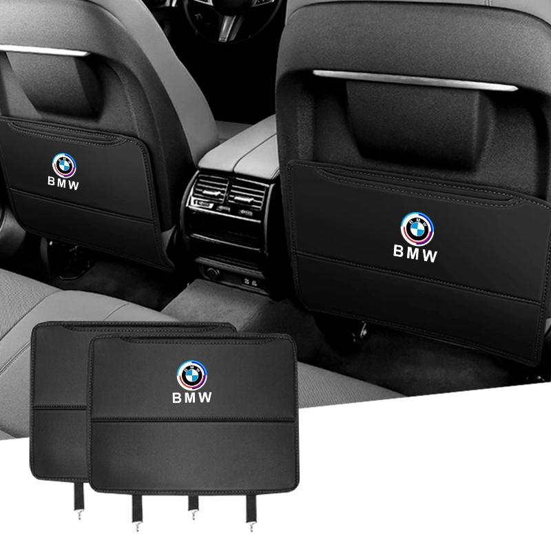AAACD1 Car Seat Back Anti Kick Pad Prevent Dirt Protect Leather Cover For BMW 50th Anniversary 3 5 7 Series E83 F16 E70 Auto Accessory
