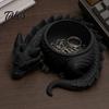 Talos 3D-печатный горшок-лежащий дракон для небольших зеленых растений, Декоративное украшение-горшок для суккулентов, Фигурка в темном стиле для дома, офиса, рабочего стола