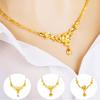 Sand Gold Necklace for Women, All-match, Light Luxury, Retro Sweater Chain, Rose Flower, Long-lasting Imitation Gold Necklace