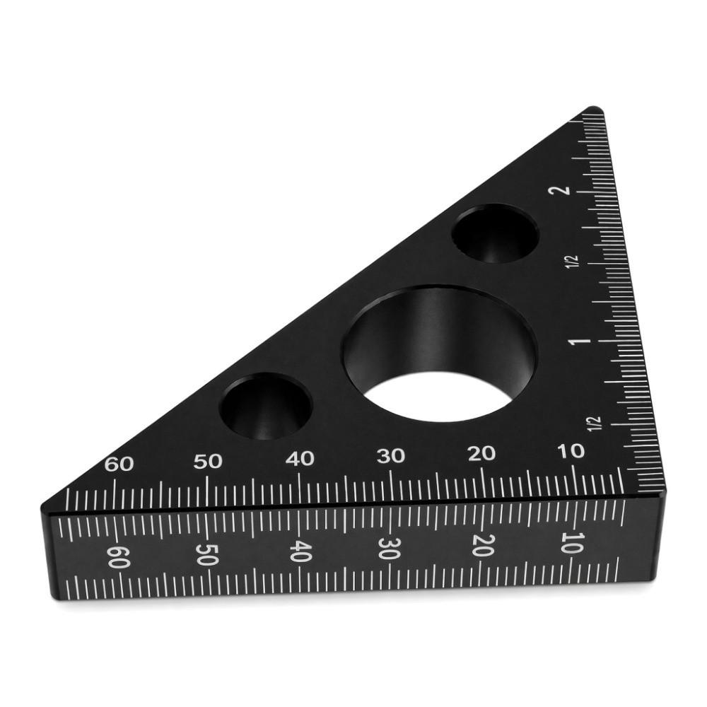 High Precision Measuring Tool Aluminum Alloy Layout Measuring Tool Triangle Ruler For Woodworking