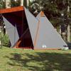VidaXL Family Tent Tipi 6 Persons Grey and Orange Waterproof 4009440