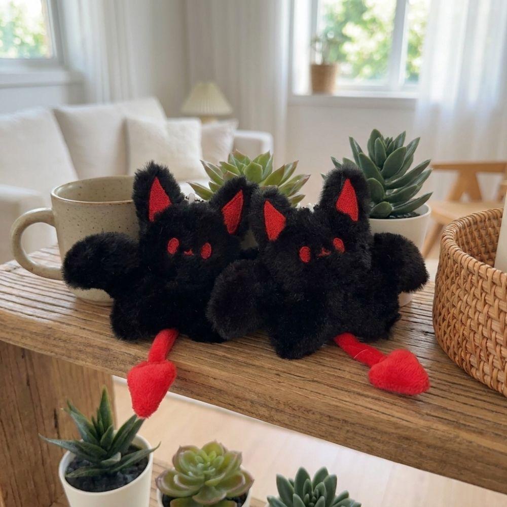 Room Decor Plush Bat Doll Keychain Soft Funny Bat Bag Charm Bat Keychain with Wings Birthday Gift