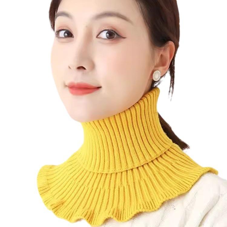 Scarf, Neck Cover, Fake Collar, Cervical Spine Protection, Warmth and Cold Protection, Versatile Knitted Turtleneck Sweater Collar