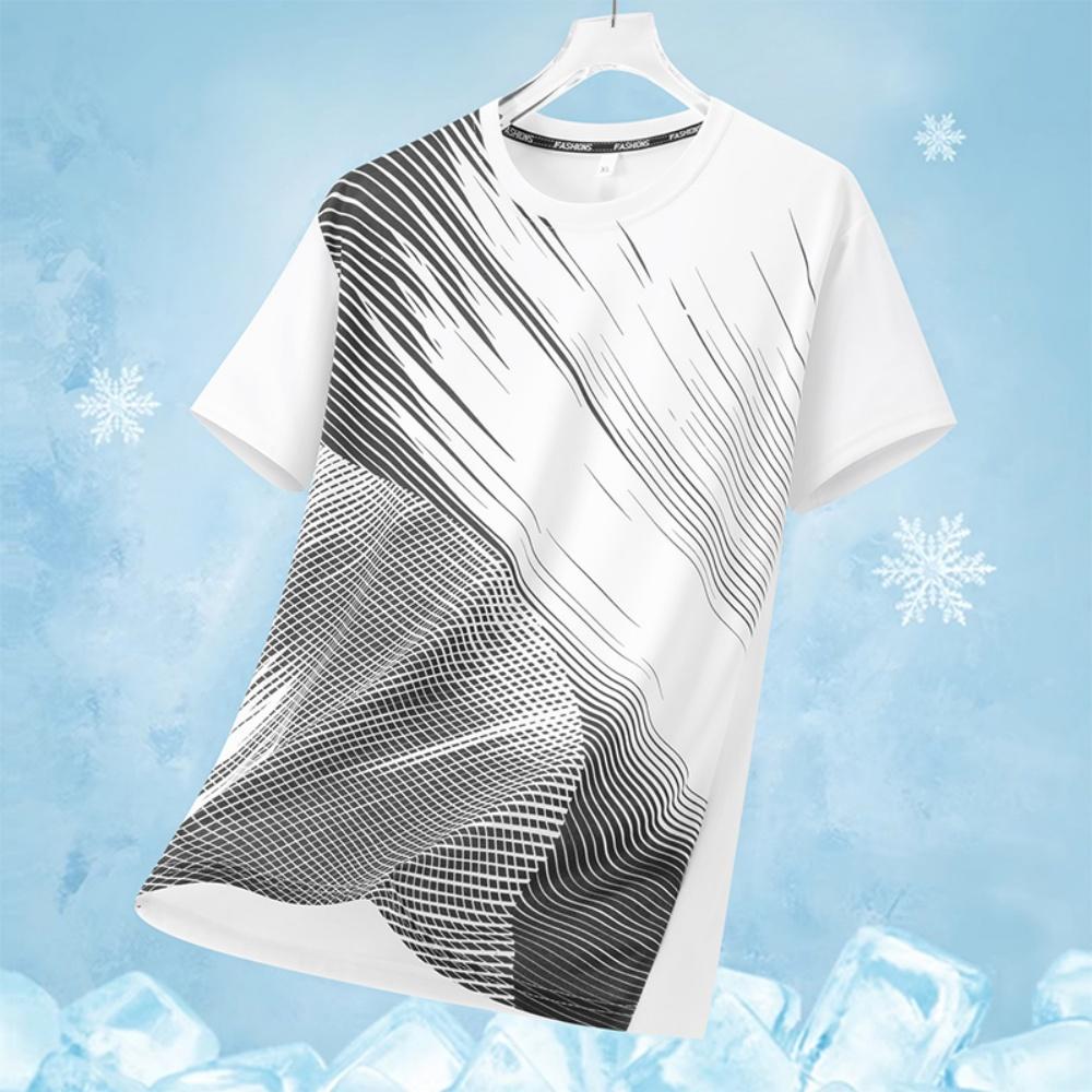 Summer Casual Men's Sportswear 3D Printed Design Short Sleeved T-shirt Fashionable and Comfortable Running Fitness Round Neck Clothing