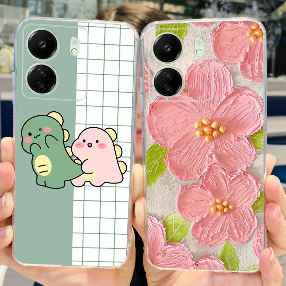 For Xiaomi Poco C65 Case 2023 Cute Fashion Painted Back Cover Soft Silicone Phone Case For Xiaomi Poco C65 PocoC65 Fundas Bumper