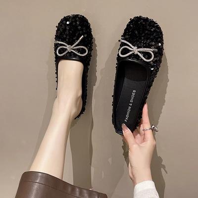 Элегантные женские кожаные туфли, удобные осенние повседневные женские кроссовки с квадратным носком, удобные мокасины-лодочки, осенние, новые, блестящие