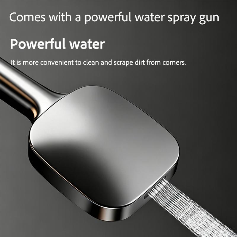 Large Panel Multi-Functional Handheld Shower Head Anti-Clogging Pressurized Shower Head with Spray Gun Multiple Adjustable Speed