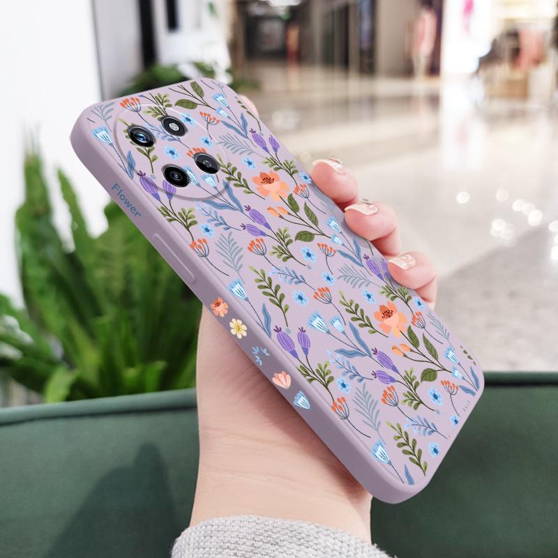Великолепный цветочный чехол для телефона OPPO Realme 14 13 12 11 10 9 9i 8 8i 7 Pro Plus C35 C21Y C25Y C25 Жидкий силиконовый чехол