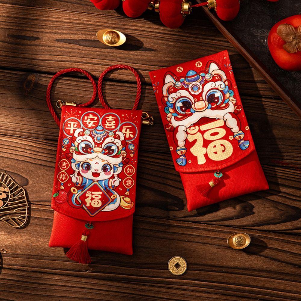 Chinese 2025 Snake Year Red Envelopes Blessing Money Packing Bag New Year Gifts