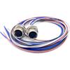 2Pcs M12 5 Pin A Code Female Connector Cable, IP67 Waterproof Back Mount Cable UnShielded Straight Aviation Socket Electrical Cable Sensor Receptacle
