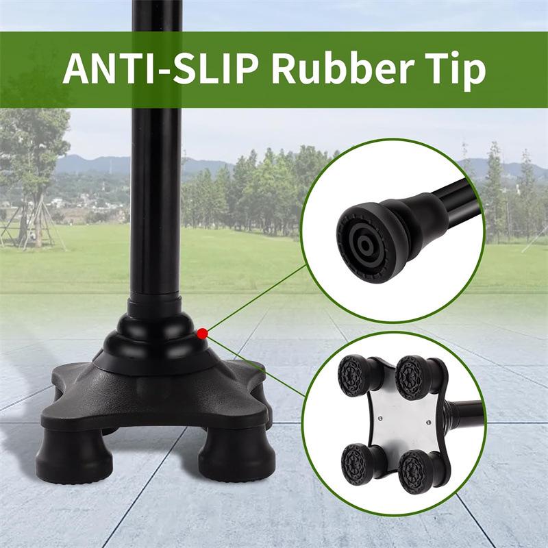 TrustyCane: Light-Up Walking Stick with Voice Broadcast for Seniors, Five-Section Adjustable Design