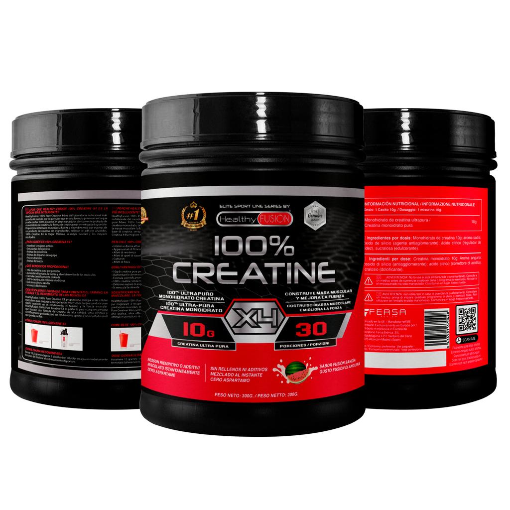 Healthy Fusion 100% Creatine Monohydrate, High Dose | 10g of Creatine Per Serving | 300g Watermelon Flavor