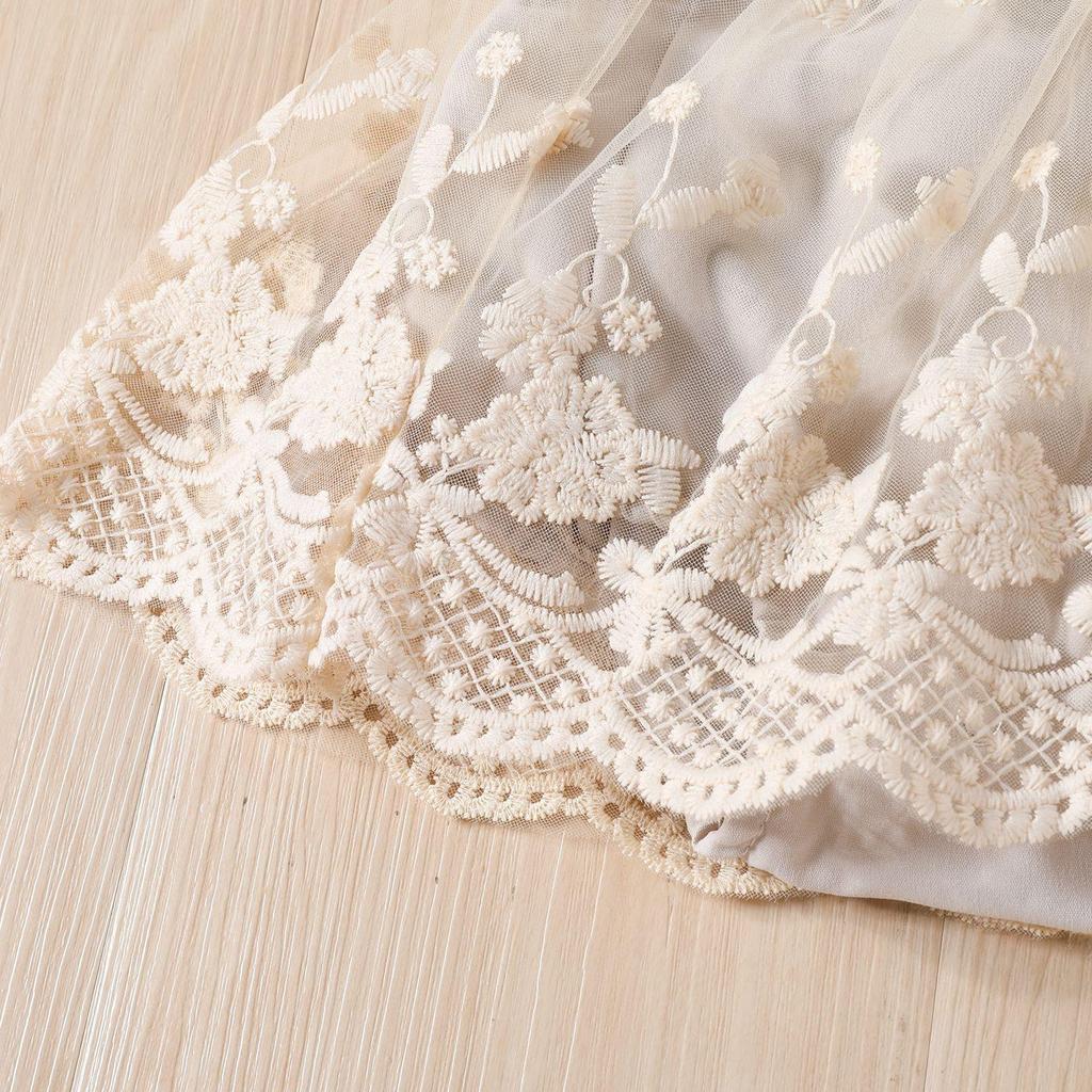 Летний кружевной комбинезон в корейском стиле Ins для девочек - платье принцессы с рукавами-крылышками