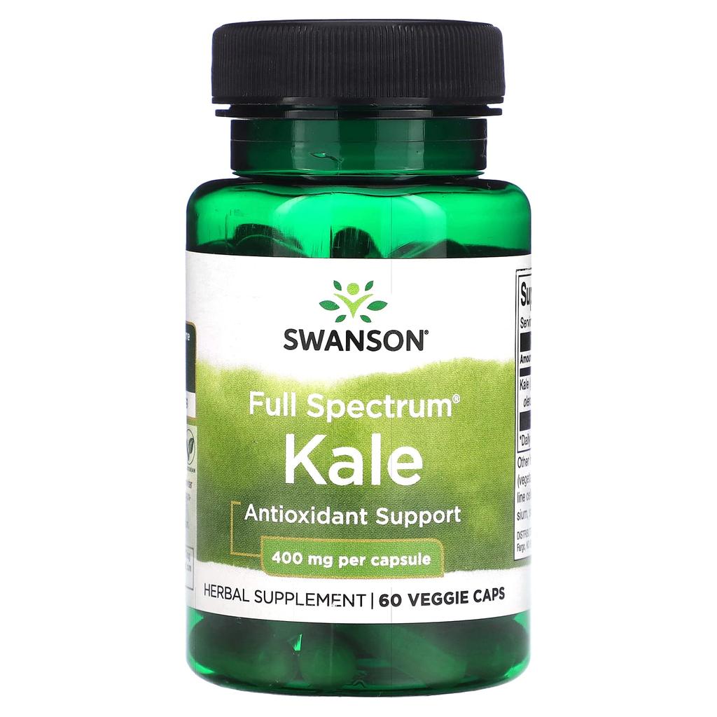 Swanson Full Spectrum Kale, 400 Mg, 60 Veggie Capsules