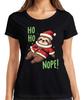 Ho Ho Nope Sloth Christmas Funny Gift Cute Lazy Ladies Tshirt