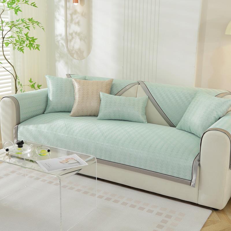 Summer Ice Silk Sofa Cushion Light Luxury High-end Cold Feeling Sofa Cover Summer Mat Summer Cushion Cushion