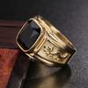 New Golden Dragon Gold Color Man AAA Wedding Ring Big Men 6-15 Retro Jewelry