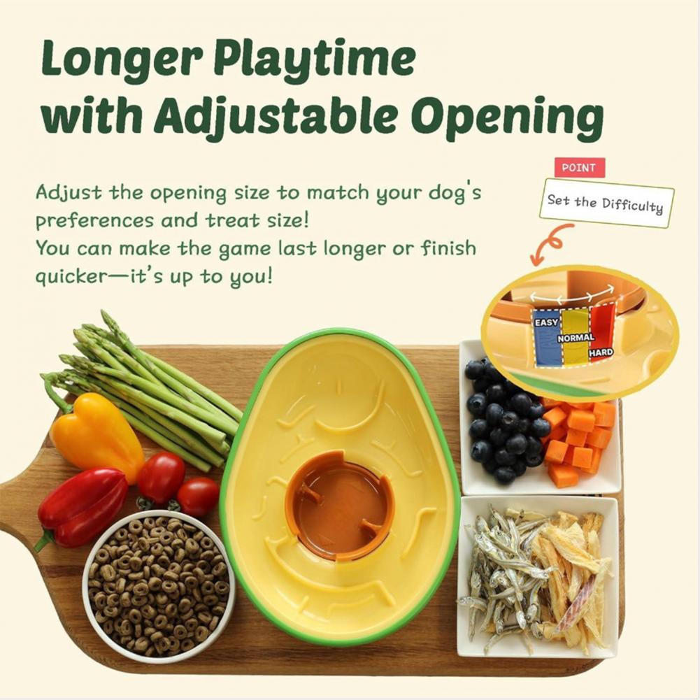 Brain Stimulating Dog Toy Iq Treat Trainer for Dogs Dog Treat Dispensing Toy Avocado Shaped Puzzle for Small Medium Dogs