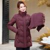 Medium and long cotton clothes for women's winter middle-aged mothers, simple and loose, thickened and warm, fashionable and simple slim jacket