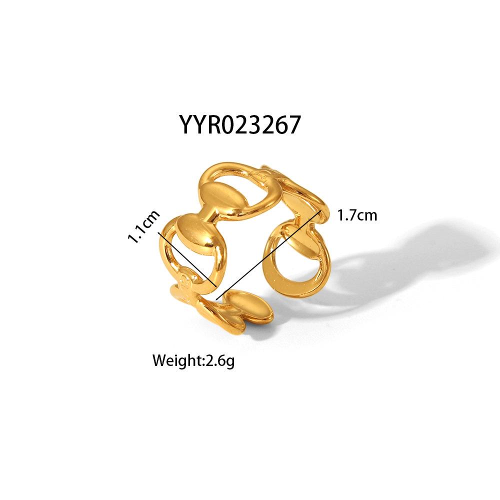 Titanium Steel Ring Jewelry Aesthetic Adjustable Stainless Steel Ring Ornament Exaggerated Opening Jewelry Accessories for Women's Banquet Occasions