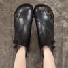 "Women's Ethnic Style Soft-Soled Cowhide Boots - Round Toe, Non-Slip, for Autumn/Winter 2023"