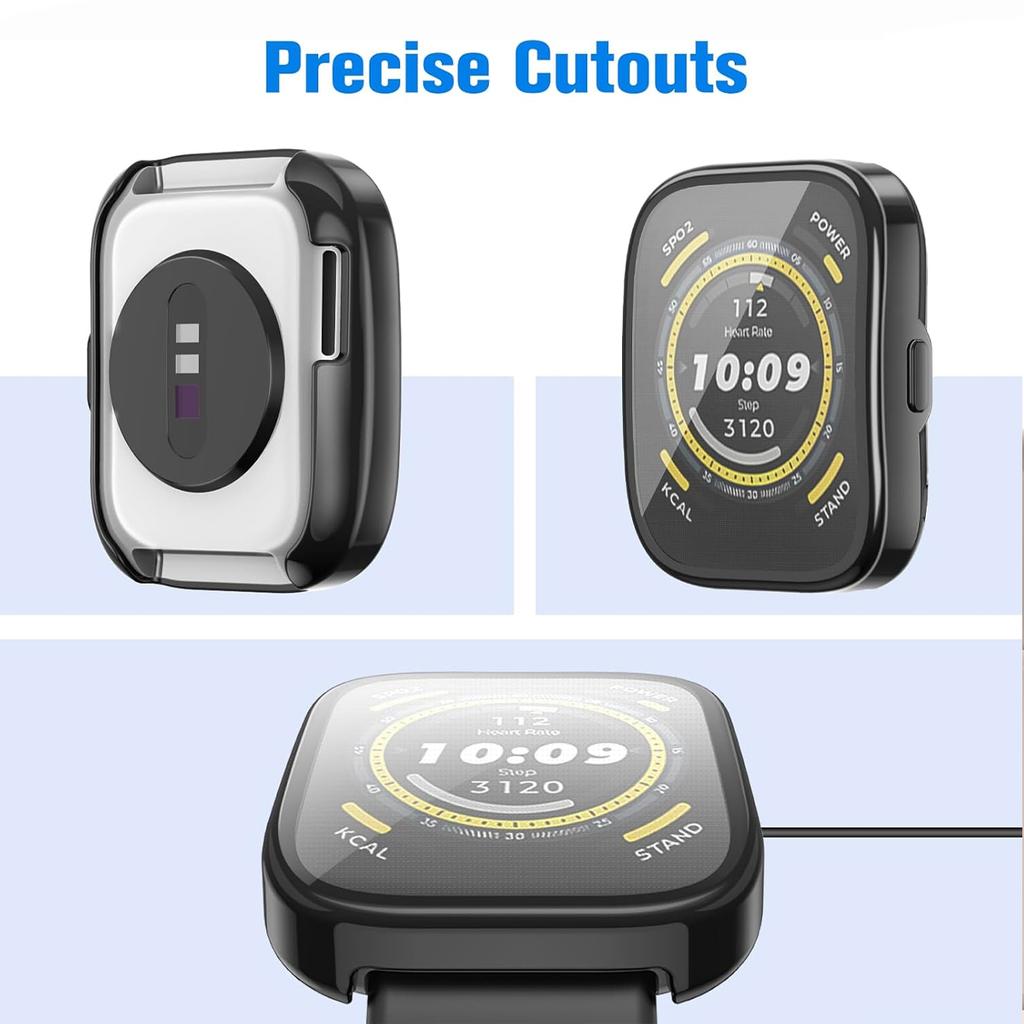 Мягкий силиконовый чехол с покрытием для умных часов Amazfit Bip 5, Защитная пленка для экрана, Бампер, Чехол для Huami Amazfit Bip5