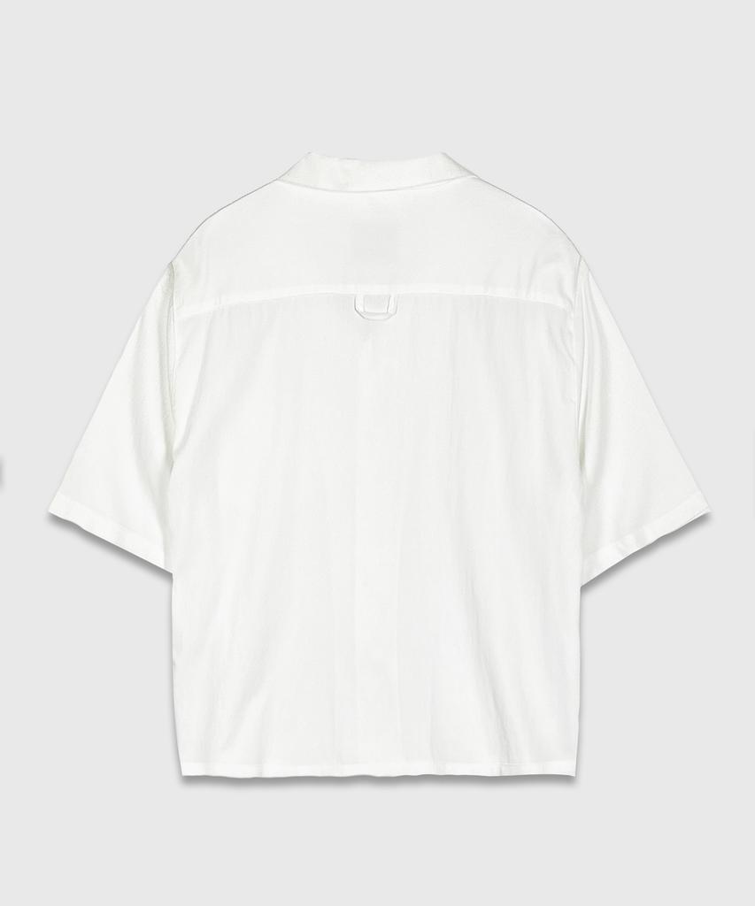 BILLIANT Recycle Open Collar Shirt_Ivory