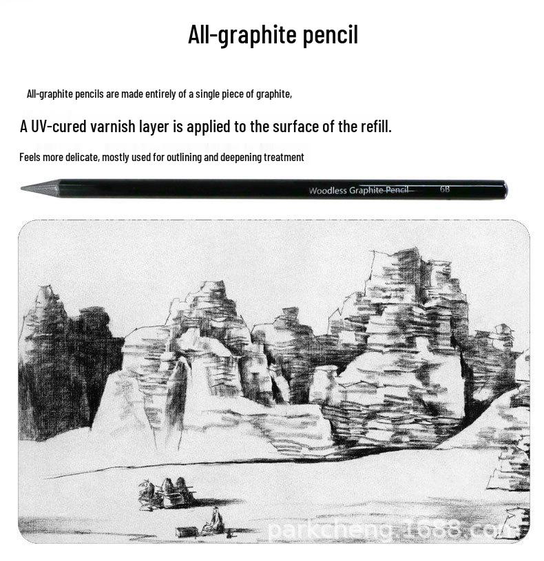 Набор художественных карандашей для эскизов и угля, 33 предмета, в подарочной коробке