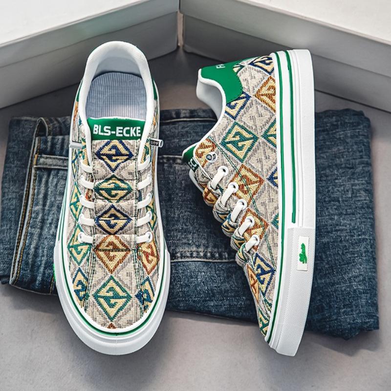Модная дизайнерская мужская обувь, новые принты, мужские кроссовки, парусиновая обувь для мужчин, дышащая спортивная повседневная обувь для скейтбординга, мужская обувь без застежек