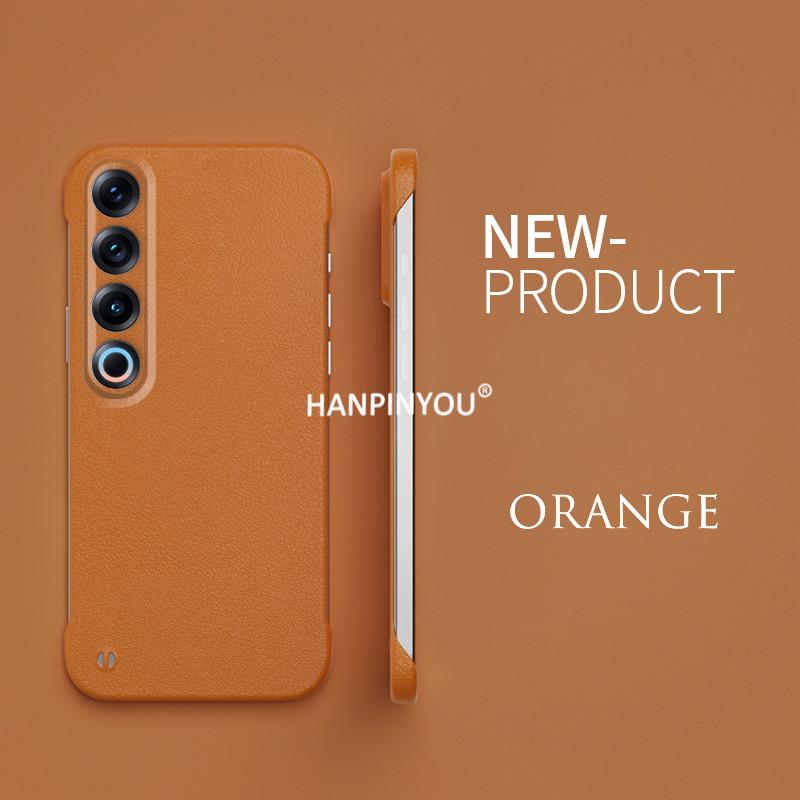 Чехол из кожи Business Litchi Grain Leather для Meizu 21 Pro Note 20 Pro Infinity, ультратонкий, безрамный, матовый, ударопрочный, с защитой от отпечатков пальцев, жесткий чехол для ПК