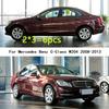 Car TPU/Glossy Mirror Pillar Post Cover StickersAccessories 6pcs For Mercedes Benz C-Class W204 2008 2009 2010 2011 2012 2013