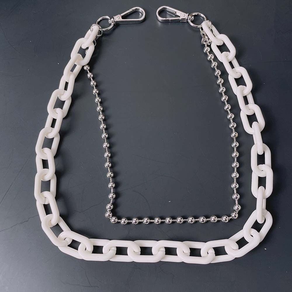 Decoration Men Women Acrylic Chains Plastic Belts Punk Style Waist Chains Pants Chains Double Layer